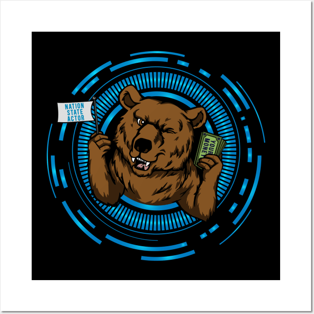 The Bear - Cyber War Series Wall Art by MySecurityMarketplace